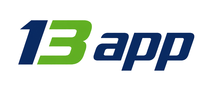 13 app brand logo